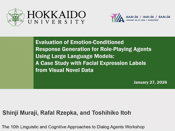 Evaluation of Emotion-Conditioned Response Generation for Role-Playing Agents Using Large Language Models: A Case Study with Facial Expression Labels from Visual Novel Data