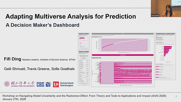 Adapting Multiverse Analysis for Prediction: A Decision-Maker’s Dashboard