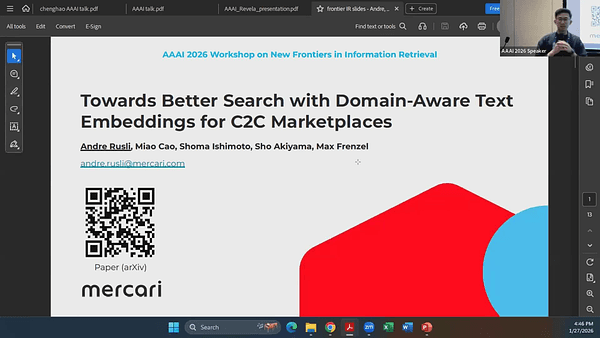Towards Better Search with Domain-Aware Text Embeddings for C2C Marketplaces