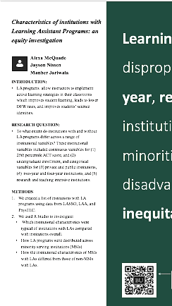 Characteristics of institutions with Learning Assistant programs: An equity investigation (PERC)