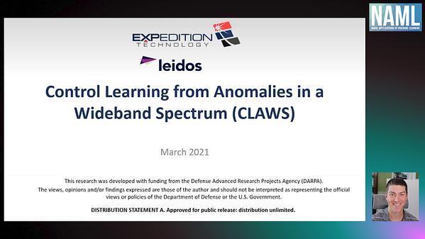 Control Learning from Anomalies in a Wideband Spectrum (CLAWS)​