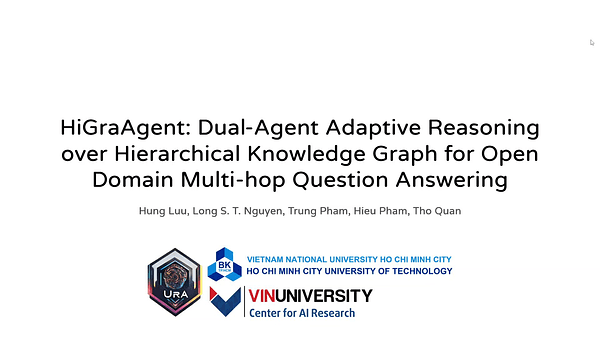 HiGraAgent: Dual-Agent Adaptive Reasoning over Hierarchical Knowledge Graph for Open Domain Multi-hop Question Answering