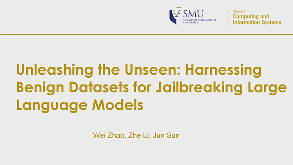 Unleashing the Unseen: Harnessing Benign Datasets for Jailbreaking Large Language Models