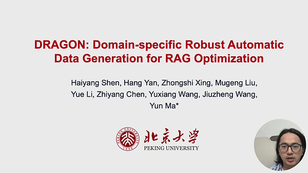DRAGON: Domain-specific Robust Automatic Data Generation for RAG Optimization