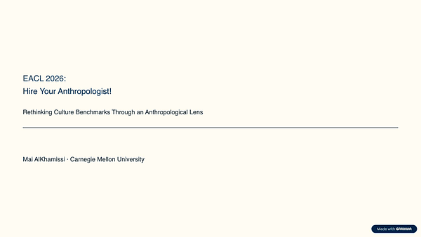 Hire Your Anthropologist! Rethinking Culture Benchmarks Through an Anthropological Lens