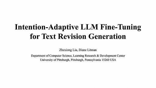Intention-Adaptive LLM Fine-Tuning for Text Revision Generation