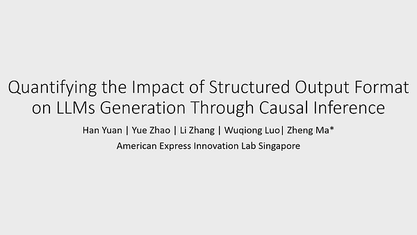 Quantifying the Impact of Structured Output Format on Large Language Models through Causal Inference