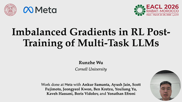 Imbalanced Gradients in RL Post-Training of Multi-Task LLMs