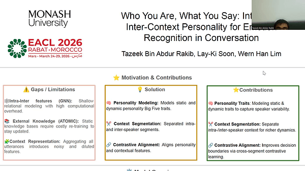 Who You Are, What You Say: Intra- and Inter- Context Personality for Emotion Recognition in Conversation