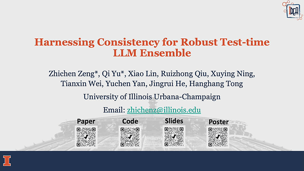 Harnessing Consistency for Robust Test-Time LLM Ensemble