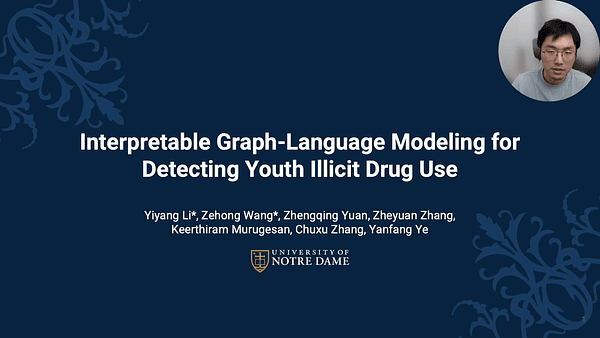 Interpretable Graph-Language Modeling for Detecting Youth Illicit Drug Use