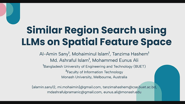 Similar Region Search using LLMs on Spatial Feature Space