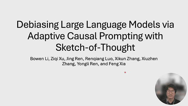 Debiasing Large Language Models via Adaptive Causal Prompting with Sketch-of-Thought