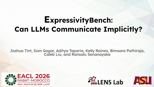 ExpressivityBench: Can LLMs Communicate Implicitly?