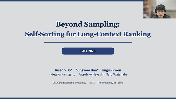 Beyond Sampling: Self-Sorting for Long-Context Ranking