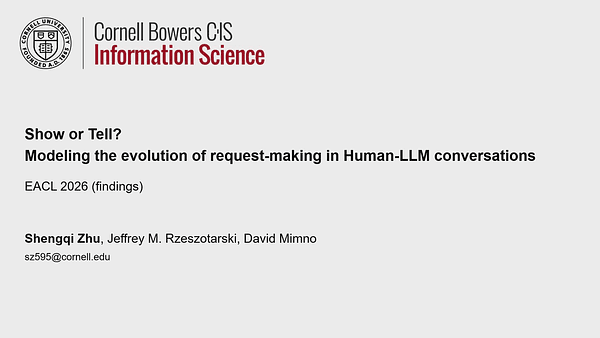 Show or Tell? Modeling the evolution of request-making in Human-LLM conversations