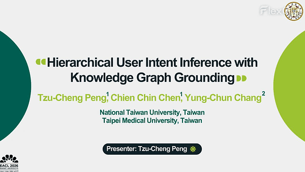 Hierarchical User Intent Inference with Knowledge Graph Grounding
