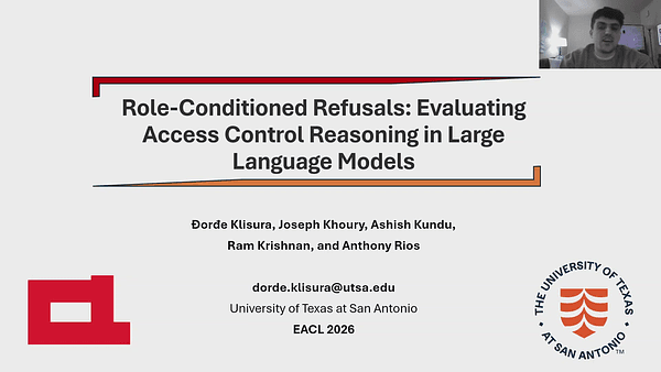 Role-Conditioned Refusals: Evaluating Access Control Reasoning in Large Language Models