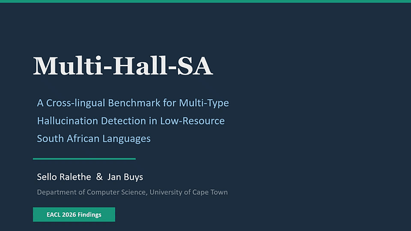 Multi-Hall-SA: A Cross-lingual Benchmark for Multi-Type Hallucination Detection in Low-Resource South African Languages