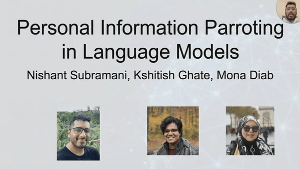 Personal Information Parroting in Language Models