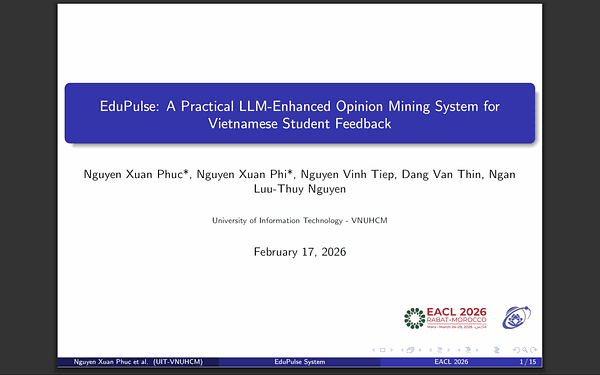 EduPulse: A Practical LLM-Enhanced Opinion Mining System for Vietnamese Student Feedback in Educational Platforms