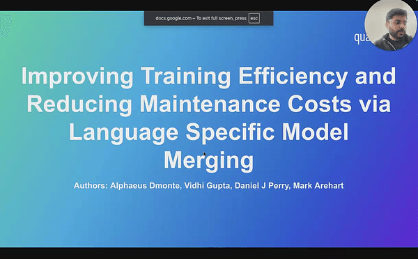 Improving Training Efficiency and Reducing Maintenance Costs via Language Specific Model Merging
