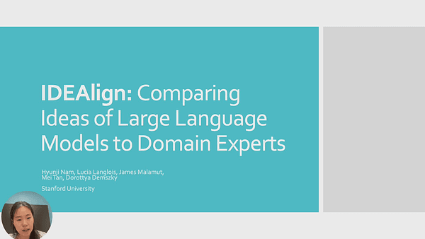 IDEAlign: Comparing Ideas of Large Language Models to Domain Experts