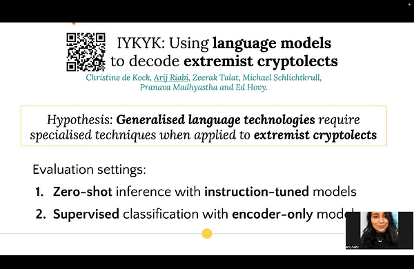 IYKYK: Using language models to decode extremist cryptolects