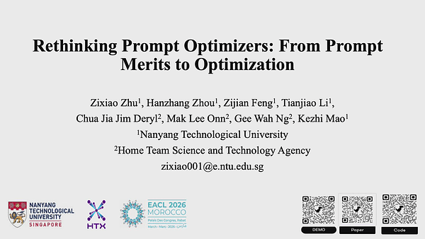 Rethinking Prompt Optimizers: From Prompt Merits to Optimization