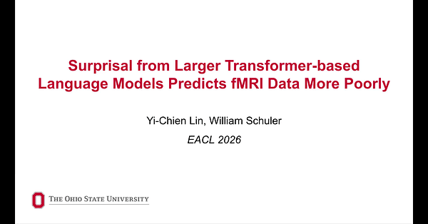 Surprisal from Larger Transformer-based Language Models Predicts fMRI Data More Poorly