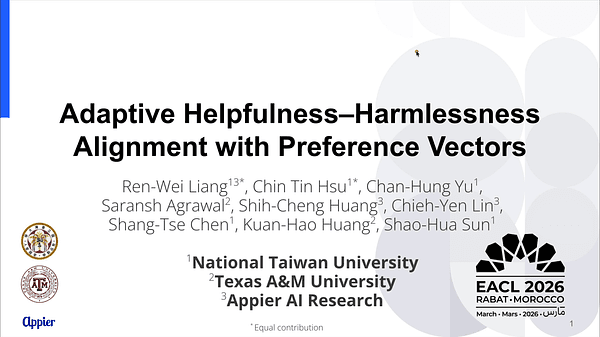 Adaptive HelpfulnessвЂ“Harmlessness Alignment with Preference Vectors