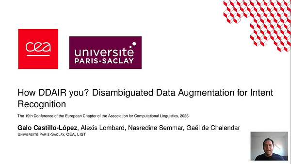 How DDAIR you? Disambiguated Data Augmentation for Intent Recognition