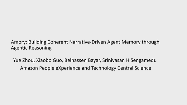 Amory: Building Coherent Narrative-Driven Agent Memory through Agentic Reasoning