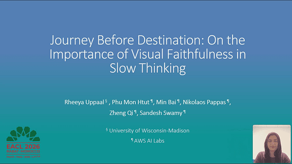 Journey Before Destination: On the importance of Visual Faithfulness in Slow Thinking