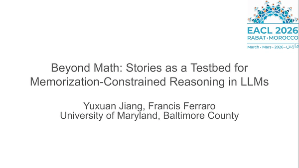 Beyond Math: Stories as a Testbed for Memorization-Constrained Reasoning in LLMs