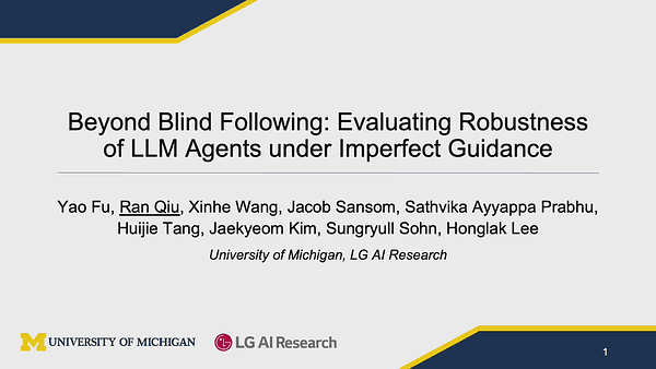 Beyond Blind Following: Evaluating Robustness of LLM Agents under Imperfect Guidance
