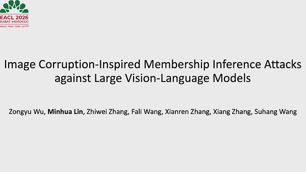 Image Corruption-Inspired Membership Inference Attacks against Large Vision-Language Models