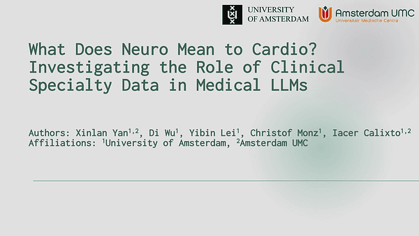 What Does Infect Mean to Cardio? Investigating the Role of Clinical Specialty Data in Medical LLMs