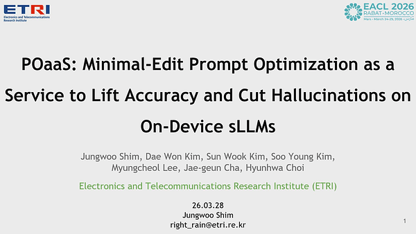 POaaS: Minimal-Edit Prompt Optimization as a Service to Lift Accuracy and Cut Hallucinations on On-Device sLLMs