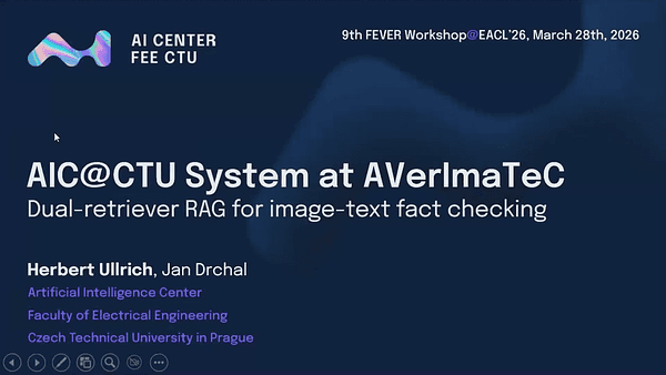 AIC CTU@AVerImaTeC: dual-retriever RAG for image-text fact checking