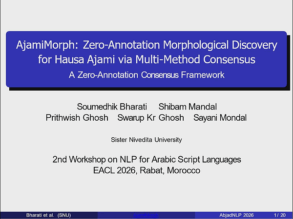 AjamiMorph: Zero-Annotation Morphological Discovery for Hausa Ajami via Multi-Method Consensus