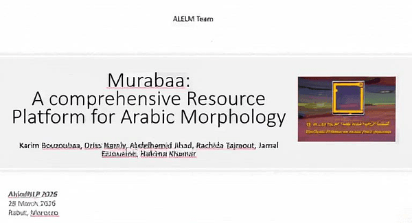 Murabaa: A comprehensiveResource Platform for Arabic Morphology