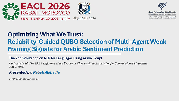 Optimizing What We Trust: Reliability-Guided QUBO Selection of Multi-Agent Weak Framing Signals for Arabic Sentiment Prediction