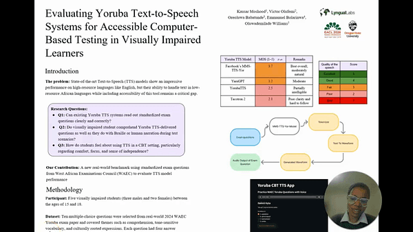 Can Text-to-Speech Systems enable Inclusive Computer-Based Testing? An Evaluation of Yoruba TTS for Visually Impaired Learners