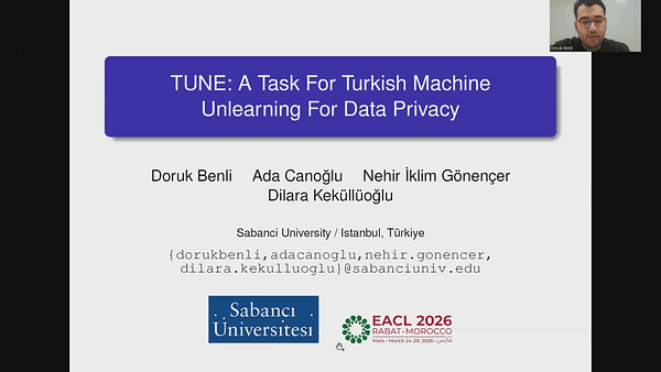 TUNE: A Task For Turkish Machine Unlearning For Data Privacy