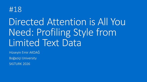 Directed Attention is All You Need: Profiling Style from Limited Text Data