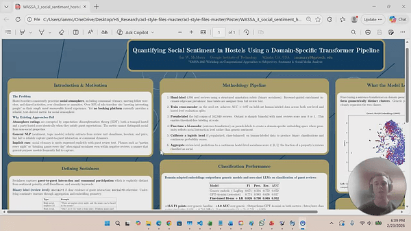 Quantifying Social Sentiment in Hostels Using A Domain-Specific Transformer Pipeline