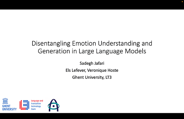 Disentangling Emotion Understanding and Generation in Large Language Models