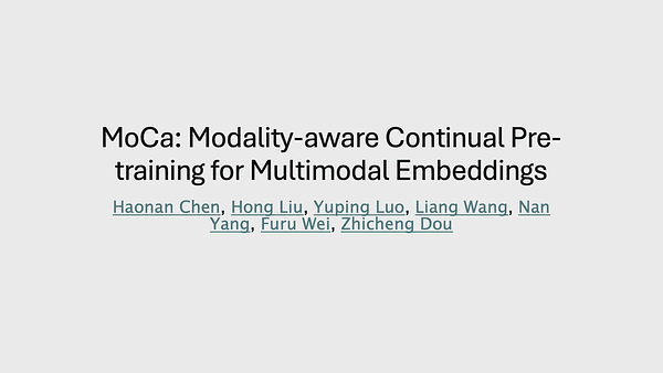 MoCa: Modality-aware Continual Pre-training Makes Better Bidirectional Multimodal Embeddings