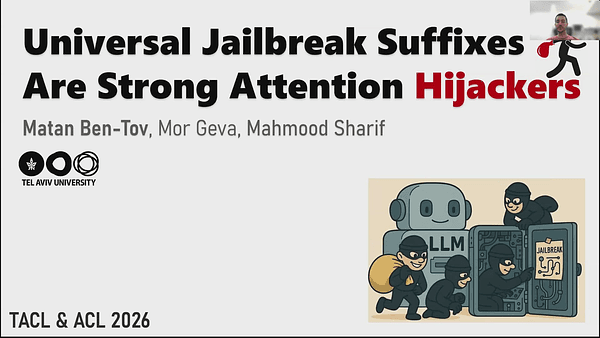 Universal Jailbreak Suffixes Are Strong Attention Hijackers